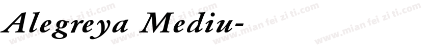 Alegreya Mediu字体转换